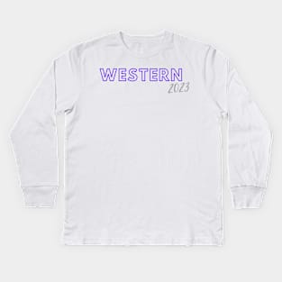 Western 2023 Kids Long Sleeve T-Shirt